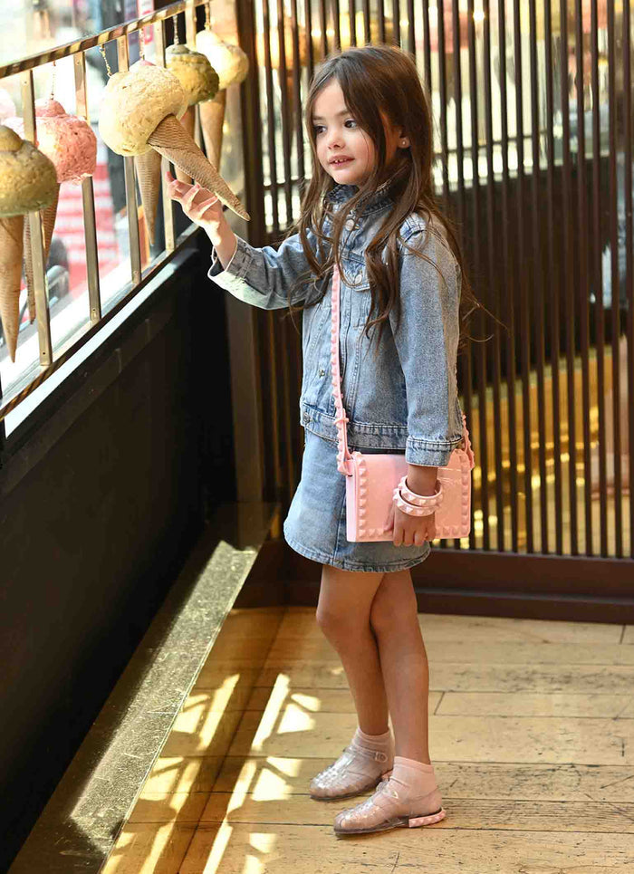 Mini Graziella Kids Flap Crossbody - Metallic Jelly