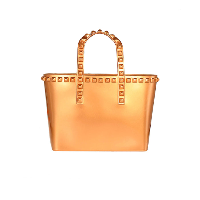 Rose gold studded micro mini purse from Carmen Sol