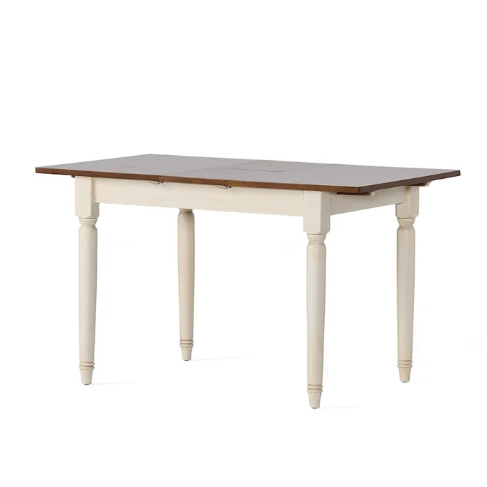 Multicolored Wood Dining Table with Leaf Extension