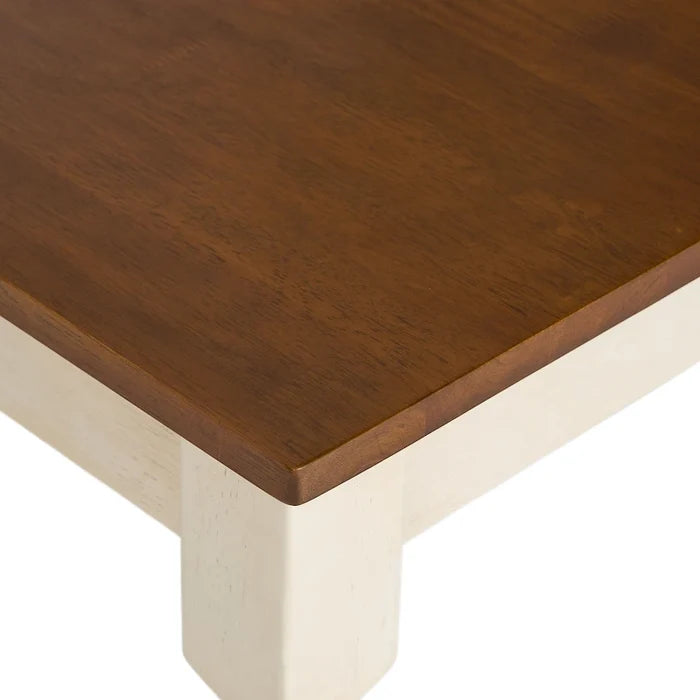 Multicolored Wood Dining Table with Leaf Extension