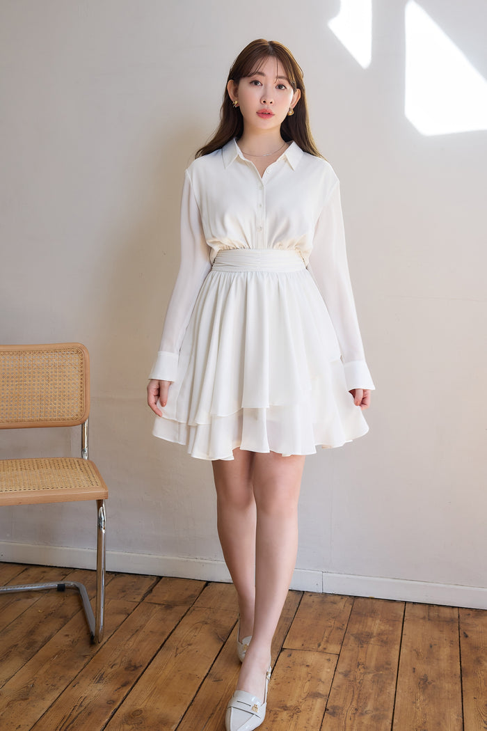 Murcia Chiffon Shirt Dress