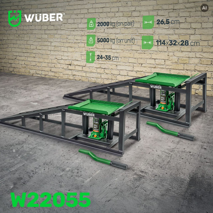 Najazdy samochodowe z podnośnikiem hydraulicznym 5 t WUBER