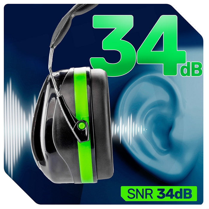 Nauszniki ochronne wygłuszające 34 dB WUBER