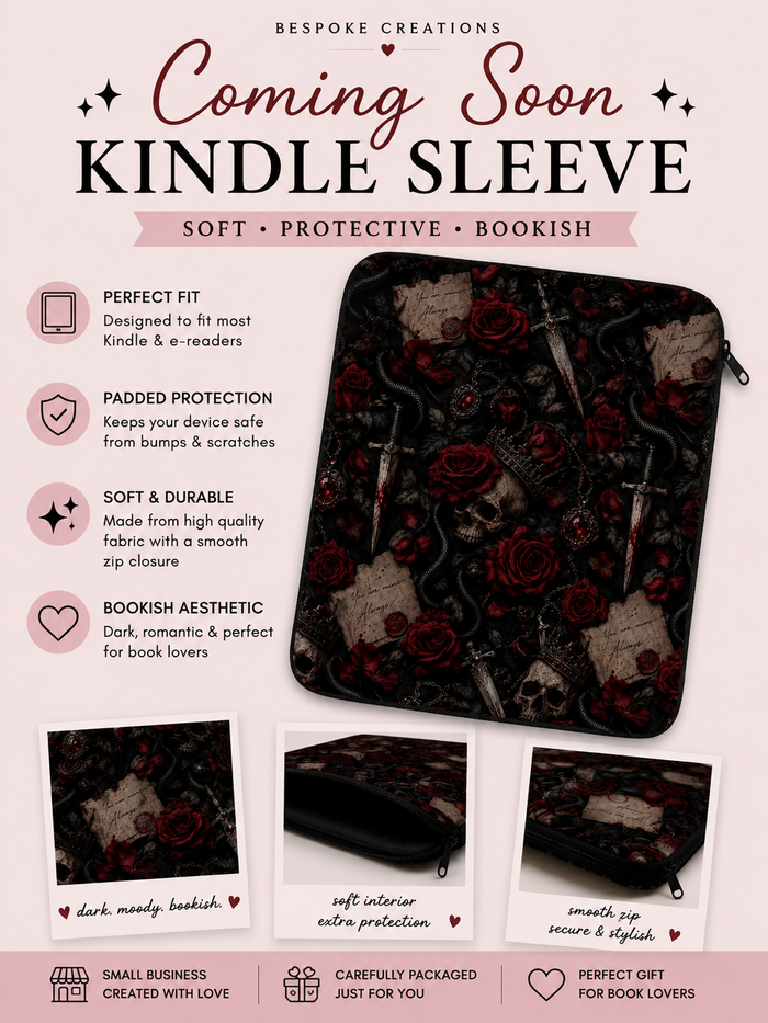 Now in stock!! Dark Romance Kindle Sleeve ✨
