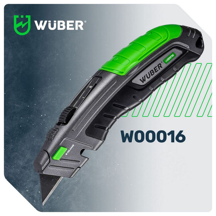 Nóż tapicerski 19 mm aluminiowy +ostrza WUBER