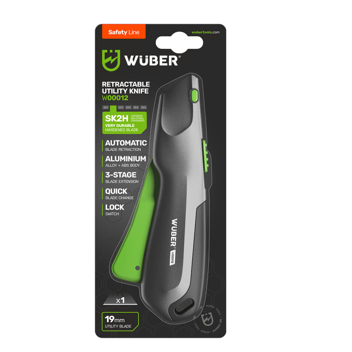 Nóż tapicerski 19 mm aluminiowy WUBER