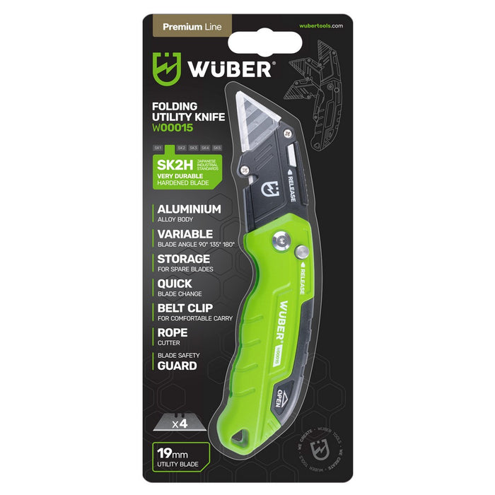 Nóż tapicerski 19 mm aluminiowy WUBER