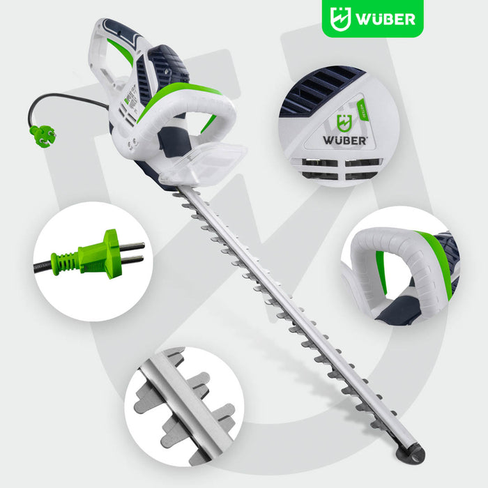 Wtyczka, ostrza, uchwyt i wentylacja w nożycach elektrycznych