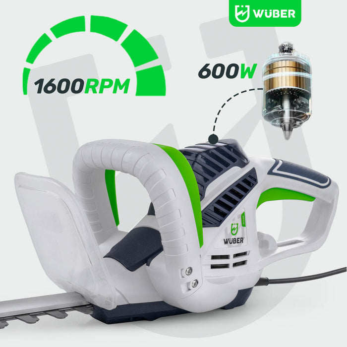 Prędkość obrotowa 1600 obr./min i moc silnika 600 W