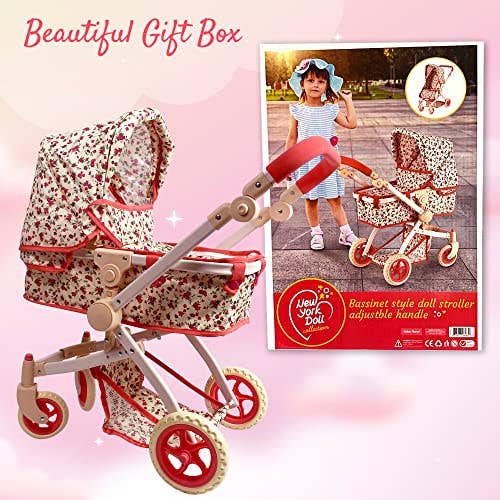NYDC Convertible Combo Doll Stroller - Vintage Floral (styled) — Little Mamas Nursery