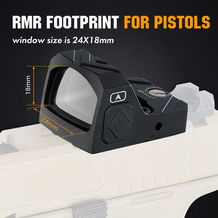 ohhunt® 2 MOA Shake Awake Green Dot Sight Compatible with Picatinny Mount or RMR Footprint
