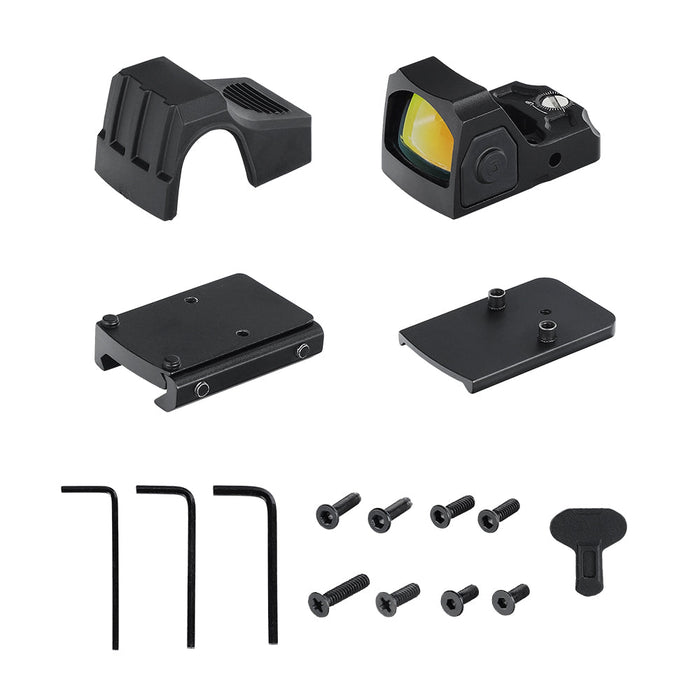ohhunt® 2 MOA Shake Awake Red Dot Sight with RMR Footprint Mount Multiple-Reticle 2 MOA Dot + 32 MOA Circle Dot