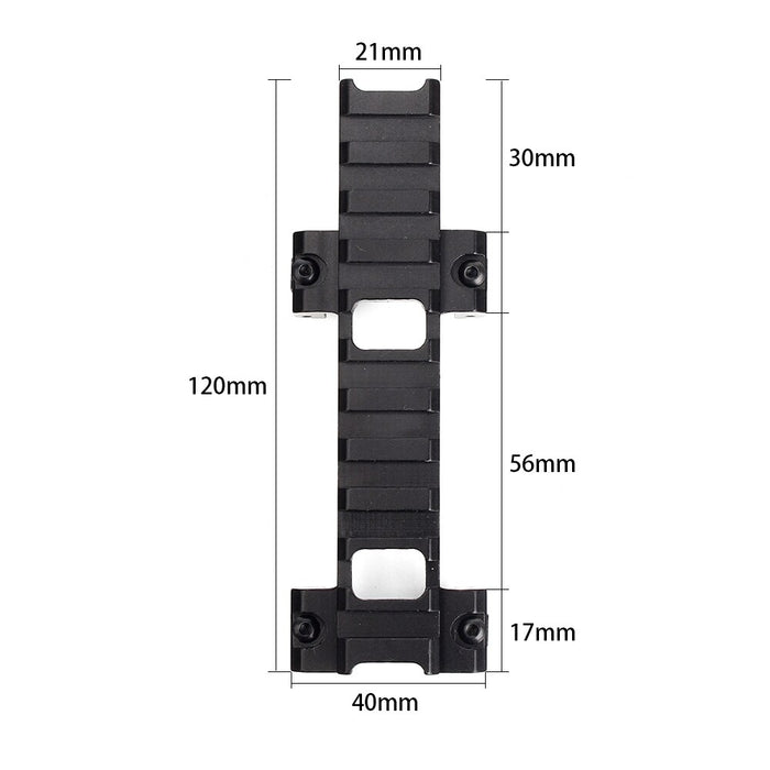 ohhunt® Bidirectional MP5 Claw Optic Mount Picatinny Rail - 120mm Low Profile