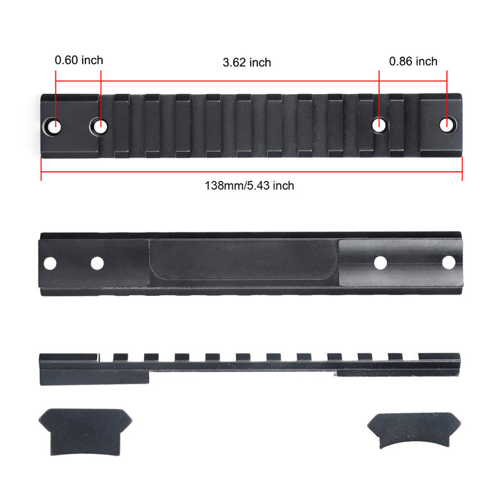 ohhunt® Remington 700 Style Short Action Picatinny Rail Base