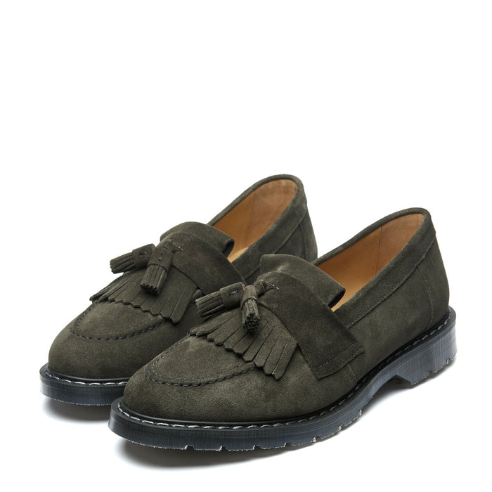 Olive Suede Tassel Loafer