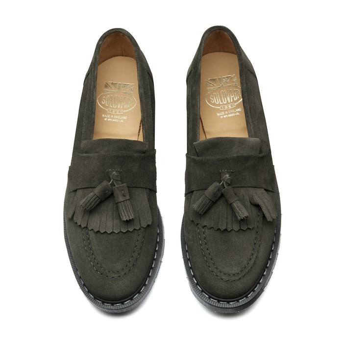 Olive Suede Tassel Loafer