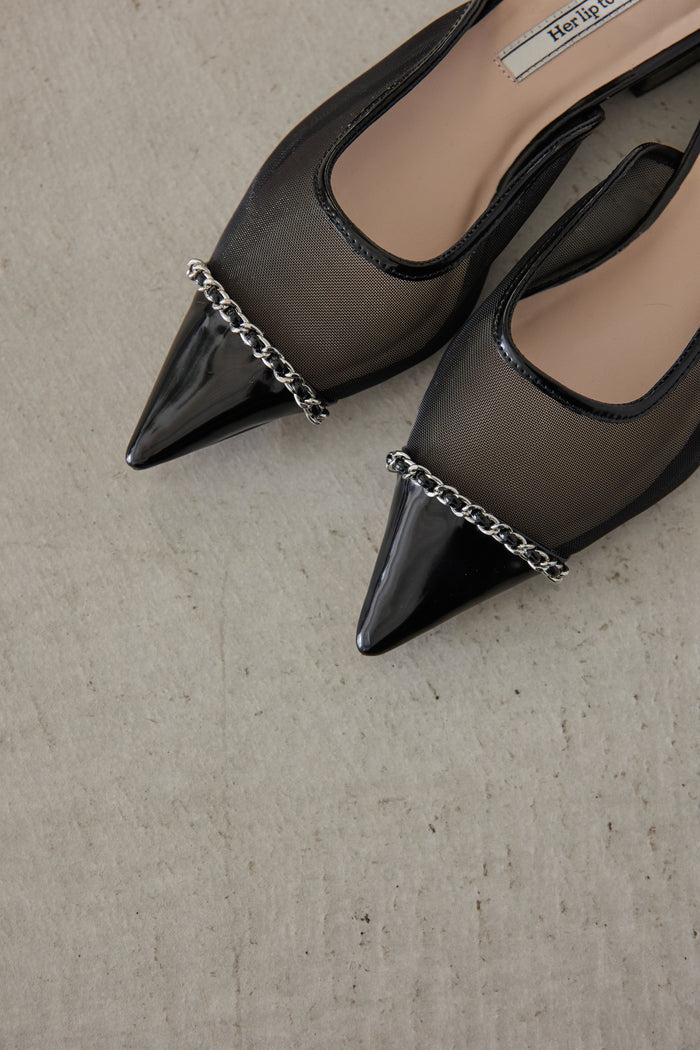 Organza Chain Mules