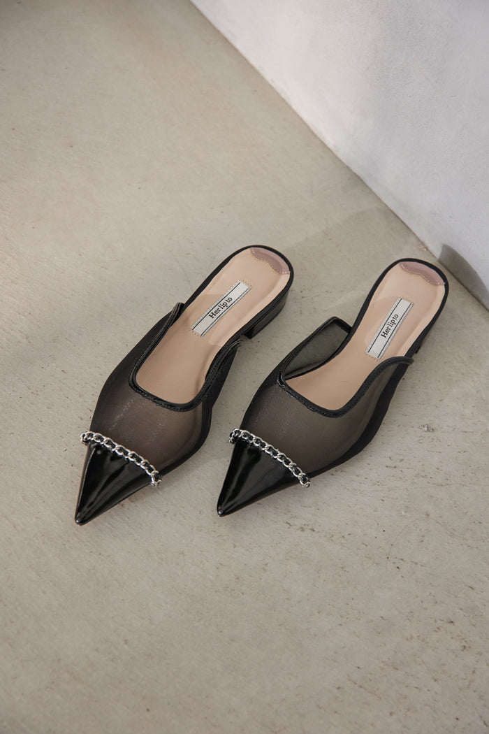 Organza Chain Mules
