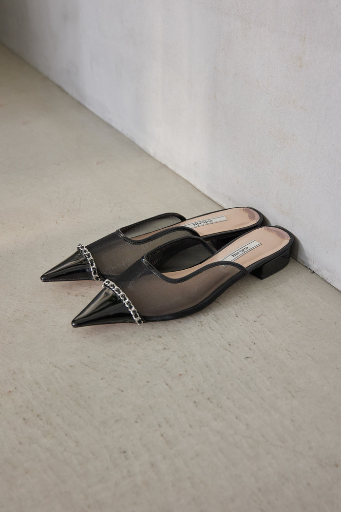 Organza Chain Mules