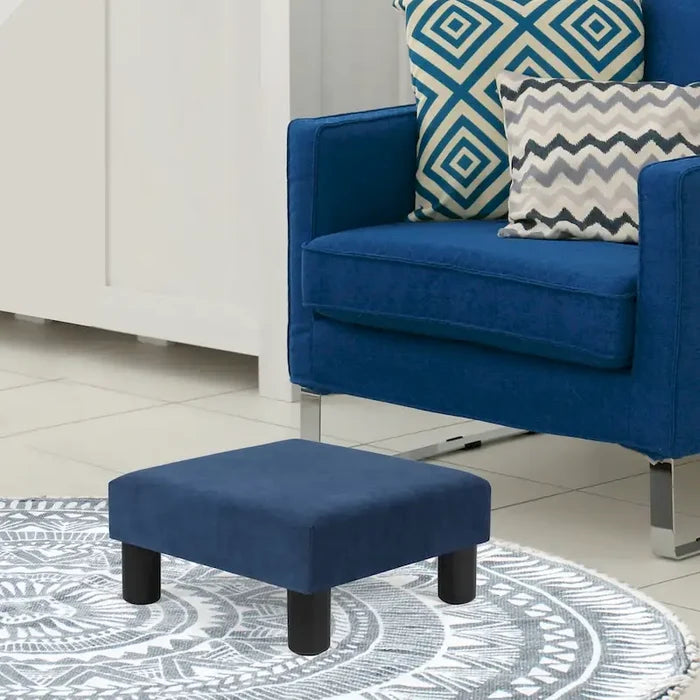 Ottoman Upholstered Fabric Footrest Pet Steps Dog Stair Stool