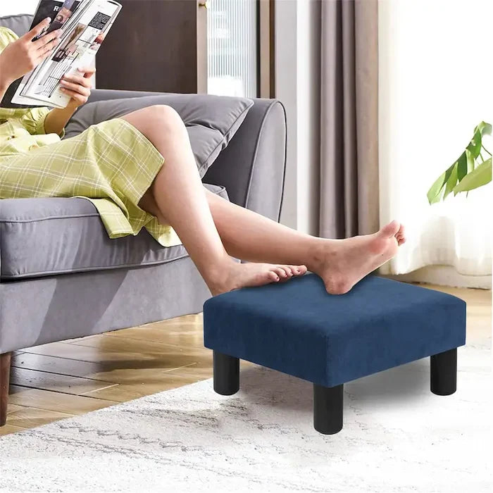 Ottoman Upholstered Fabric Footrest Pet Steps Dog Stair Stool