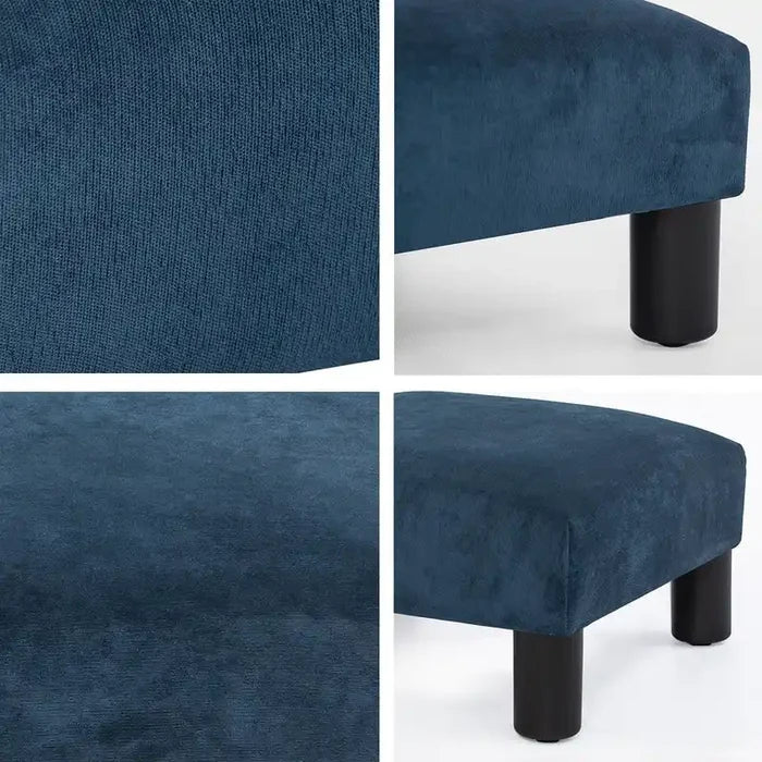 Ottoman Upholstered Fabric Footrest Pet Steps Dog Stair Stool