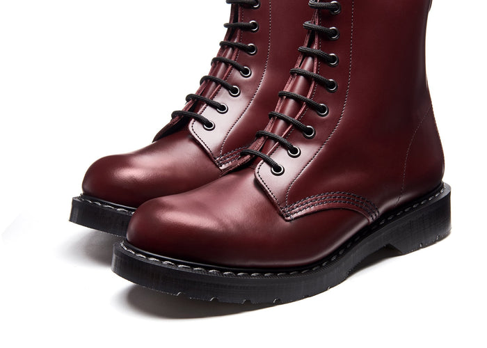 Oxblood Hi-Shine 8 Eye Derby Boot