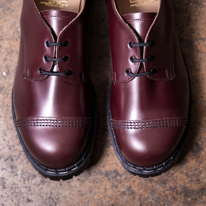 Oxblood Hi-Shine Steel Toe Capped Gibson Shoe