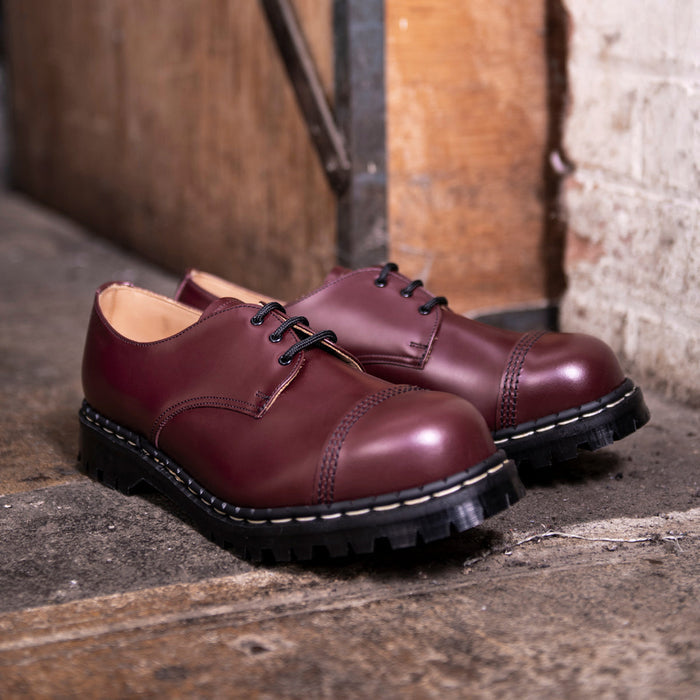 Oxblood Hi-Shine Steel Toe Capped Gibson Shoe