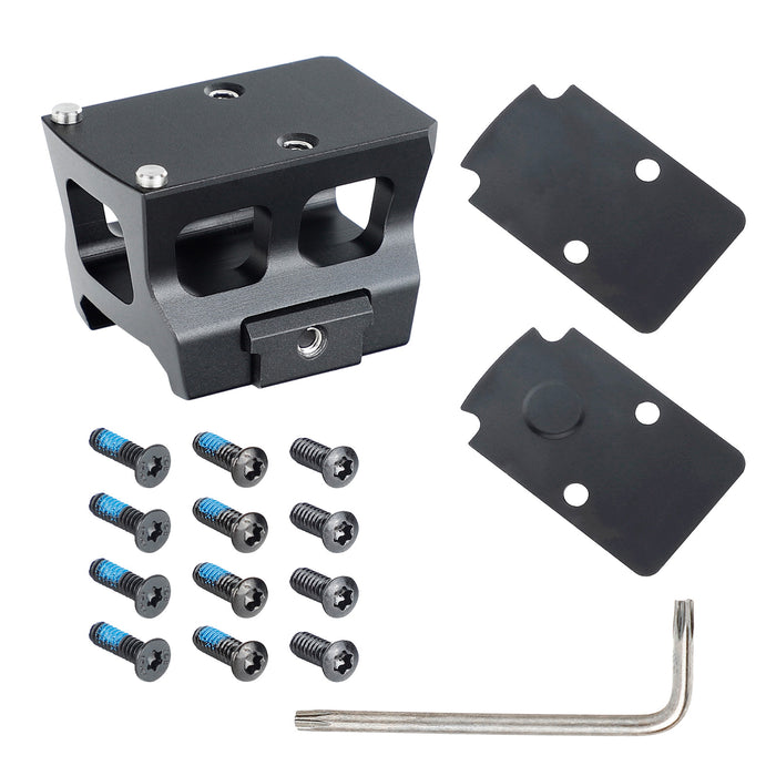 Picatinny Red Dot Riser Mount with Sealing Plate fit for RMR footprint Optic