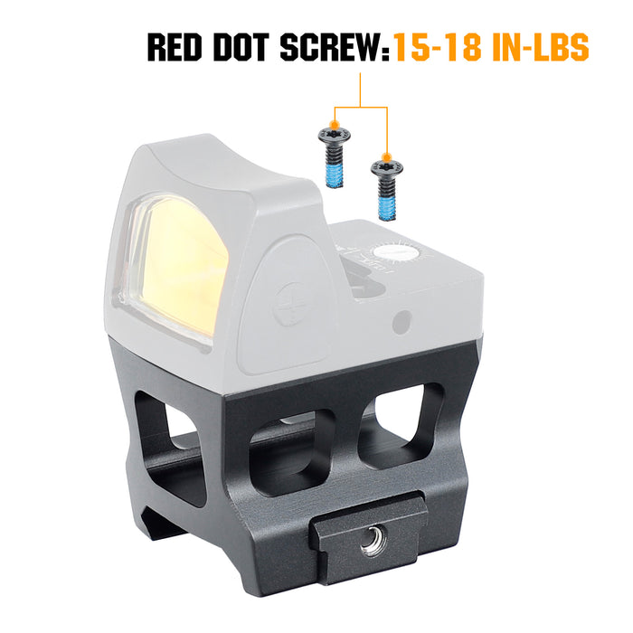 Picatinny Red Dot Riser Mount with Sealing Plate fit for RMR footprint Optic