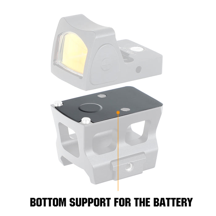 Picatinny Red Dot Riser Mount with Sealing Plate fit for RMR footprint Optic