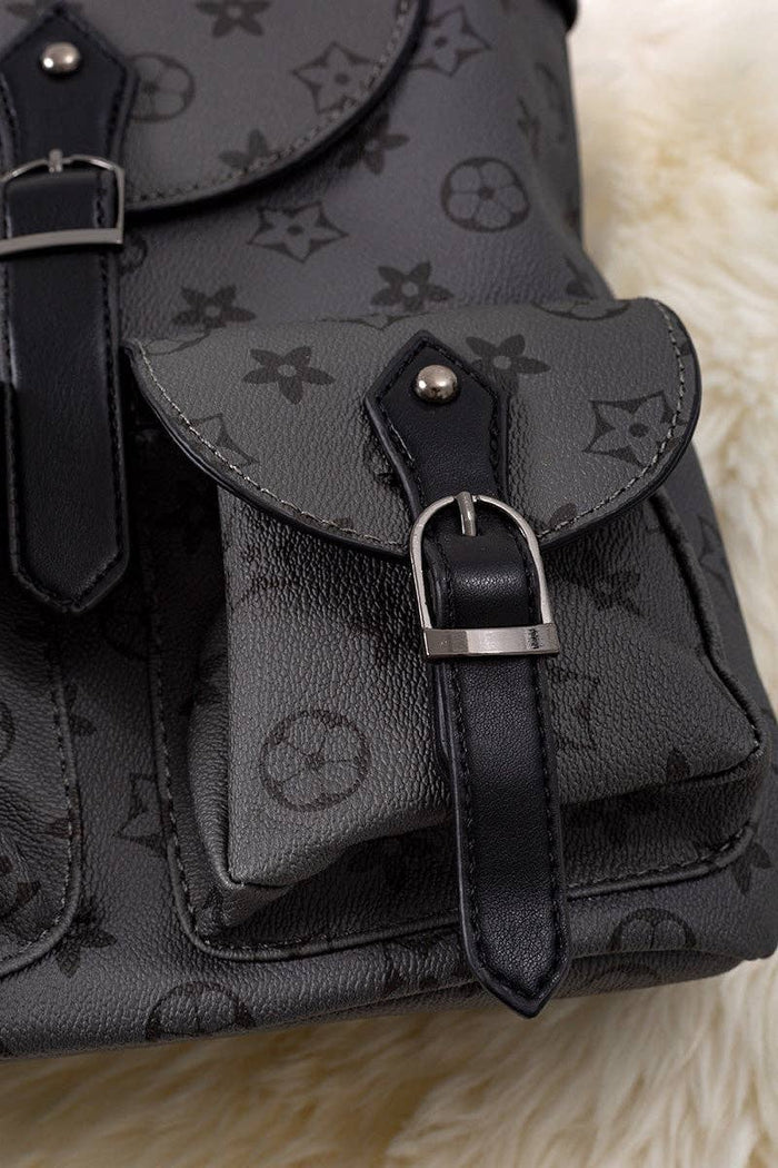 Pink Girls Pleather Mini Backpack (detail) — Little Mamas Nursery