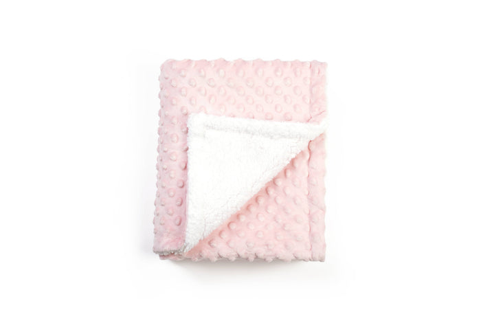 Pink Sleepy Bear Baby Blanket & Neck Pillow Set (side view) — Little Mamas Nursery