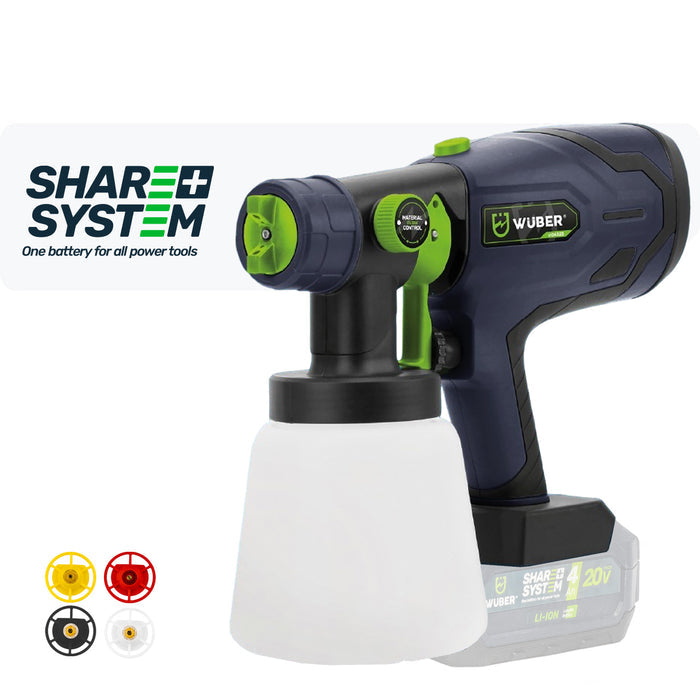 Pistolet malarski 200 W akumulatorowy Share+ System WUBER