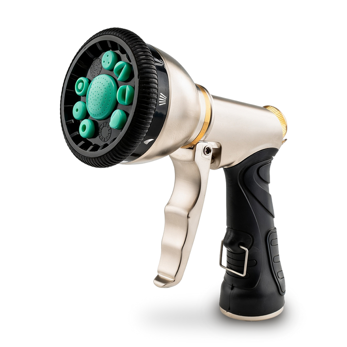 Pistolet ogrodowy metalowy do węża ogrodowego 9 trybów WUBER