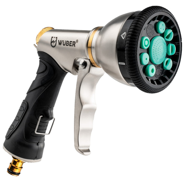 Pistolet ogrodowy metalowy do węża ogrodowego 9 trybów WUBER