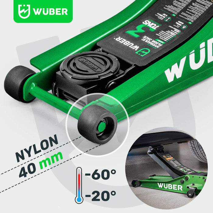 Nylonowe, 40 mm koła i odporność na zmiany temperatur