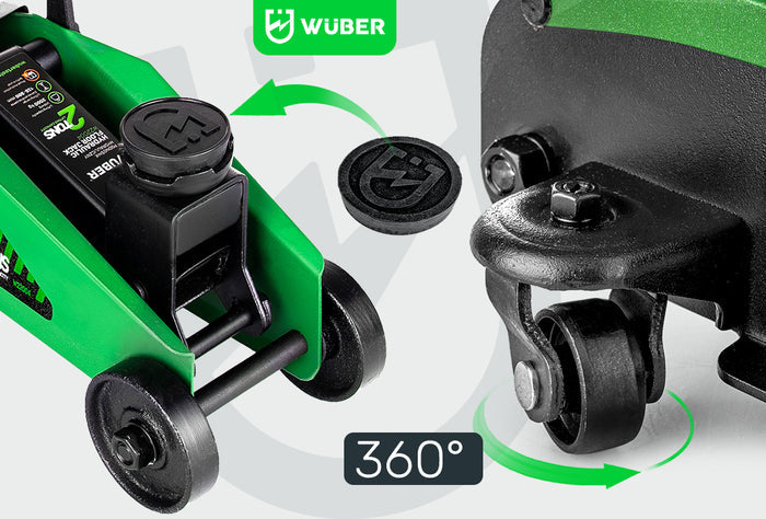 Kółka obrotowe 360 stopni w podnośniku WUBER W22004