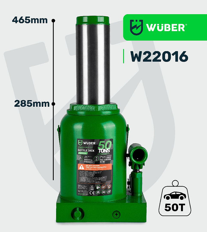 Wysokość podnoszenia od 285 do 465 mm w podnośniku W22016 WUBER
