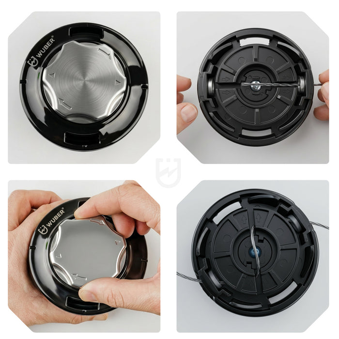 Półautomatyczna głowica żyłkowa 104 mm do kosiarki spalinowej +żyłka WUBER