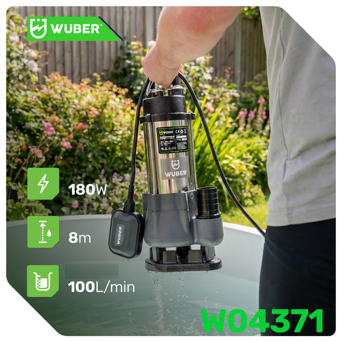 Pompa do wody brudnej lub czystej zatapialna 180 W WUBER