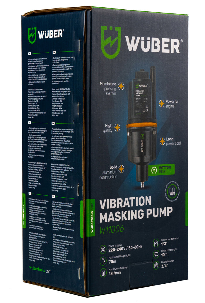 Niebieska Sklep narzędziowy WUBER pompa do maskowania wibracji niebiesko-czarna 220-240 V