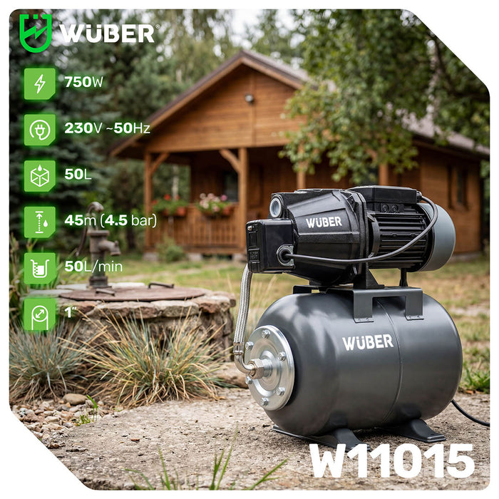 Pompa hydroforowa do wody 50 l żeliwna WUBER