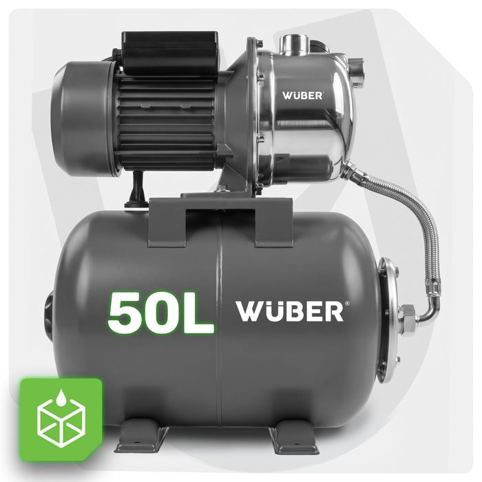 Pompa hydroforowa do wody 750 W 50 l hydrofor jednostopniowa WUBER
