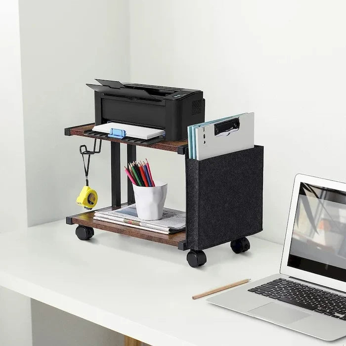 Printer Stand with Storage Shelf and Side Organizer