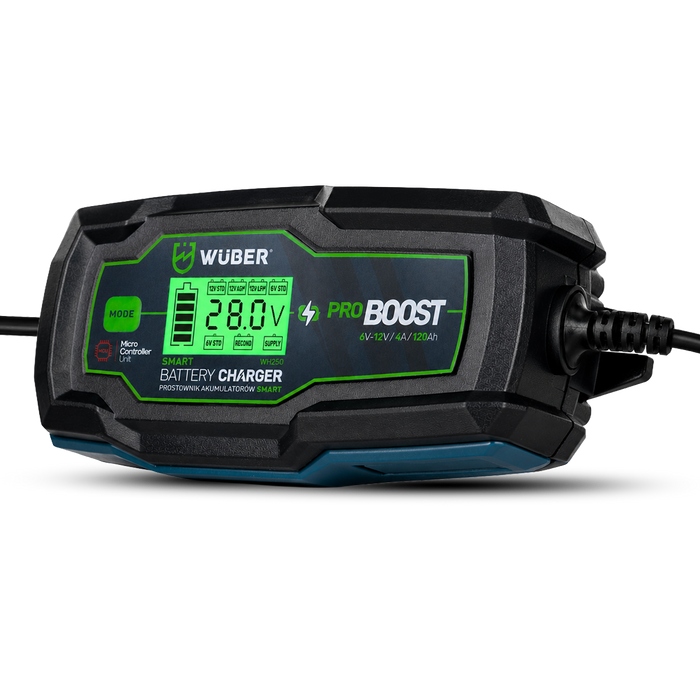 Prostownik samochodowy mikroprocesorowy 6-12 V 4 A WUBER