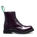 Purple Hi-Shine 8 Eye Derby Boot