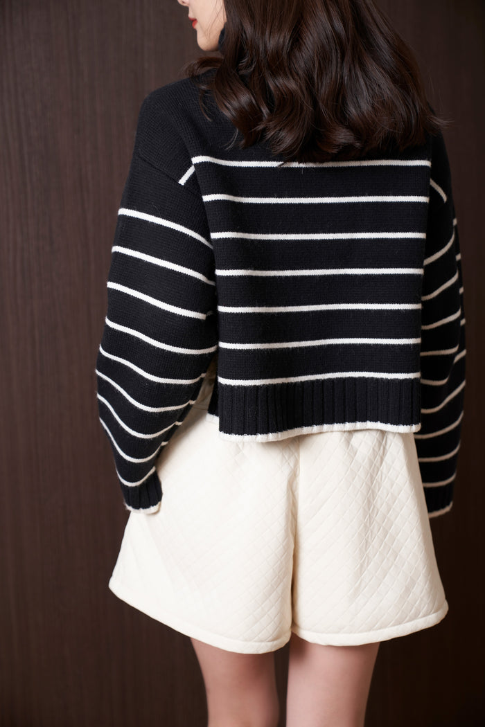 Quilted Flare Bell Shorts