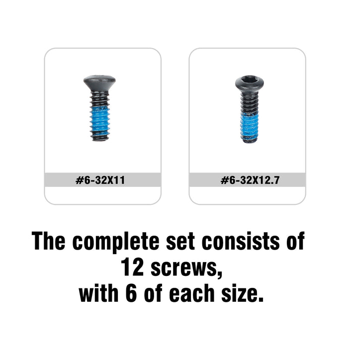 Replacement #6-32 Red Dot Screw Set for Holosun 407K/507K/EPS/EPS Carry fit S&W Equalizer, M&P 5.7, M&P 22 Magnum
